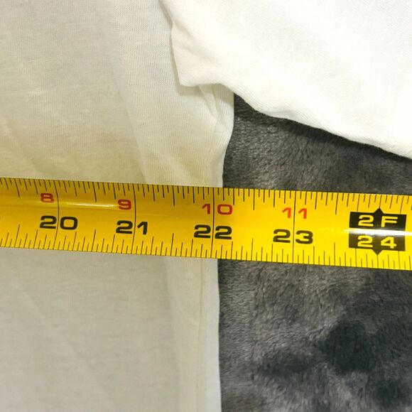 Clover & Pine 'These Boots Are Made For Dancin' T-Shirt Wms Sz XL Ivory Studded - Picture 4 of 5